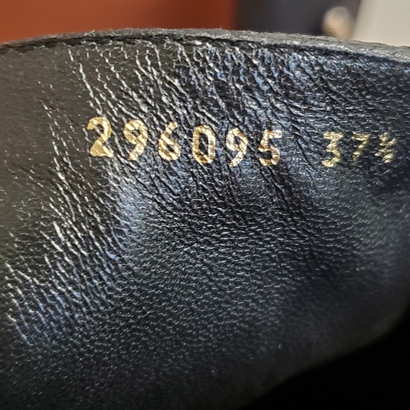 Gucci Cellarius Black leather tall tassel boots 4" heel, NIB - Picture 7 of 7